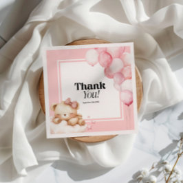 Guardanapo De Papel Garota Rosa Chá de fraldas de Papel