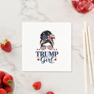 Guardanapo De Papel Garota Trump Coque Desgrenhado Trump Eleição 2024