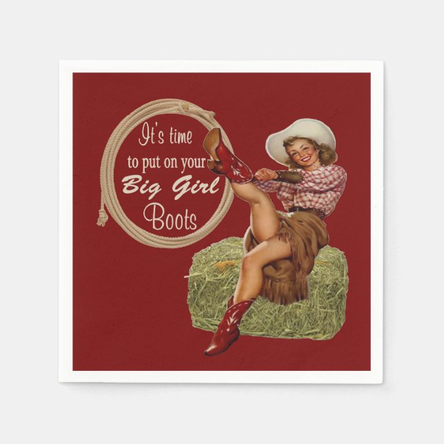 Guardanapo De Papel Garota Vestida Sua Rapariga (Frente)