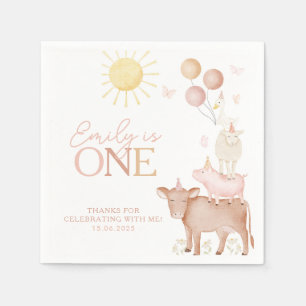Guardanapo De Papel Garotas de Festas de Barnyard de Animais primeiros