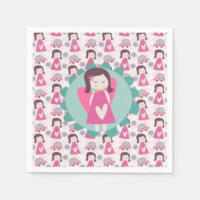 Guardanapo De Papel Garotas indo a lugares (Frente)