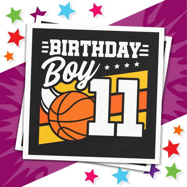 Guardanapo De Papel Garoto 11 de Aniversário do Partido de Basquete, 1 (Criador carregado)