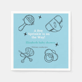 Guardanapo De Papel Garoto aspergido É um Chá de fraldas