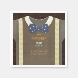 Guardanapo De Papel Garoto chá de fraldas outono macacão azul