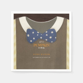 Guardanapo De Papel Garoto chá de fraldas outono macacão azul