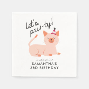 Guardanapo De Papel Gatinho bonito da laranja do partido de