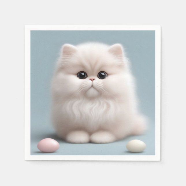 Guardanapo De Papel Gatinho Gato Persa de Enfermeiro (Frente)