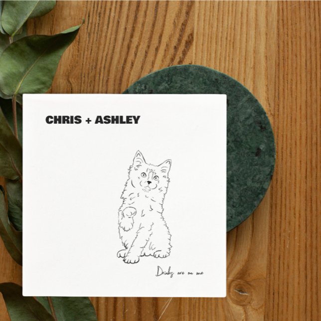 Guardanapo De Papel gatinho Pet cat Cocktail Napkin para casamento (Criador carregado)