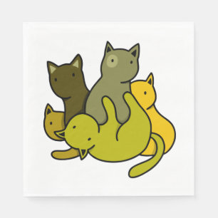 Guardanapo De Papel Gatinhos de oliveira