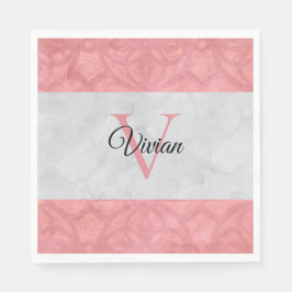 Guardanapo De Papel Gatique Cor De Água, Rosa, E Cinzas, De Cor Rosa, 