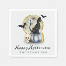 Gato de Abóbora de Halloween Assustador