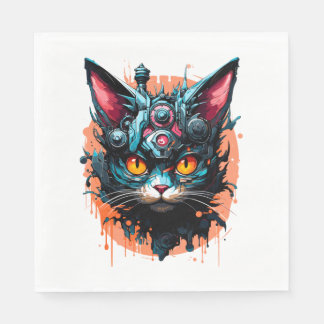 Guardanapo De Papel Gato de Halloween Spooky