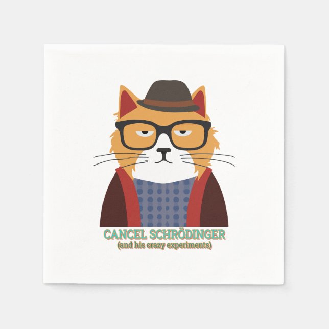 Guardanapo De Papel Gato de Schrodinger (Frente)