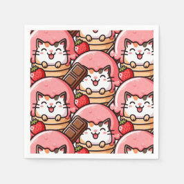 Guardanapo De Papel Gato em Cone