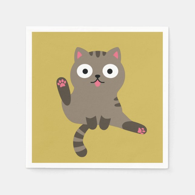 Guardanapo De Papel Gato Engraçado (Frente)