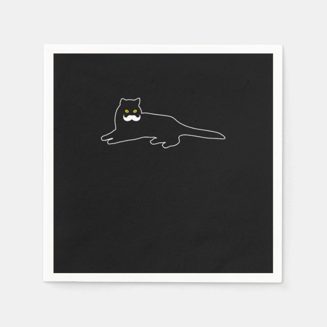 Guardanapo De Papel Gato Engraçado Cachorro Gato (Frente)