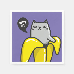 Guardanapo De Papel Gato na banana