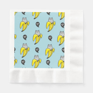 Guardanapo De Papel Gato na banana