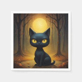 Guardanapo De Papel Gato negro