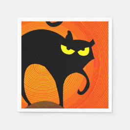 Guardanapo De Papel Gato Negro