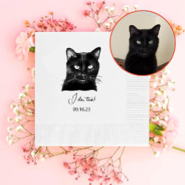 Guardanapo De Papel Gato Negro Personalizado Eu Também Faço