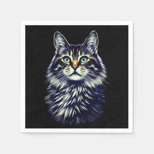 Guardanapo De Papel Gato Olho Verde