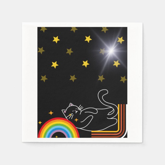 Guardanapo De Papel Gato preguiçoso (Frente)