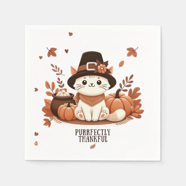 Guardanapo De Papel Gato Puramente Agradável (Frente)
