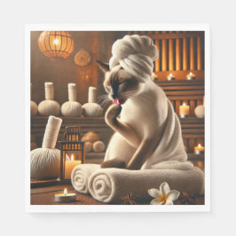 Guardanapo De Papel Gato Siamês em Spa