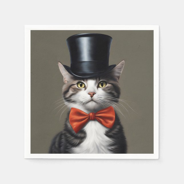 Guardanapo De Papel Gato Vitoriano (Frente)