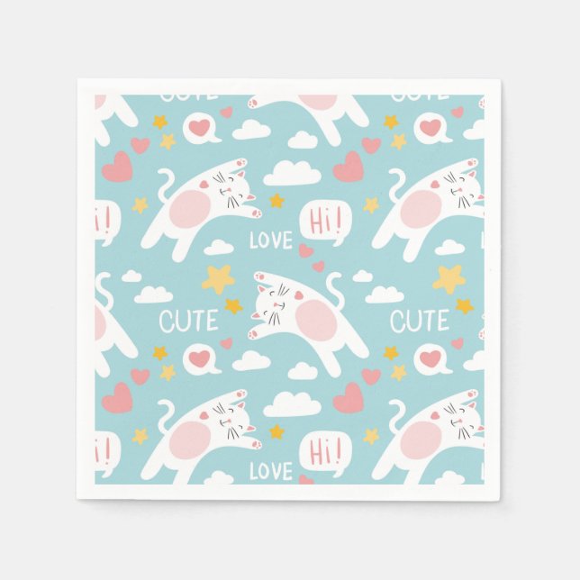 Guardanapo De Papel Gatos (Frente)