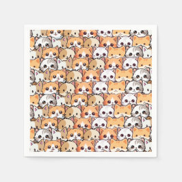 Guardanapo De Papel Gatos brancos, gatinhos laranja, animais de estima
