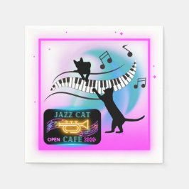 Guardanapo De Papel Gatos de Jazz | Papel para Piano Nápoles