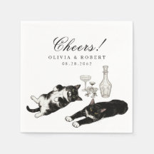 Gatos de Smocking Fofos Casamento Coquetel Vintage