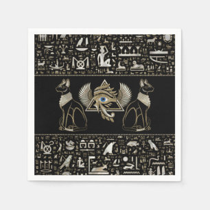Guardanapo De Papel Gatos Egípcios e Olhos de Hódromo