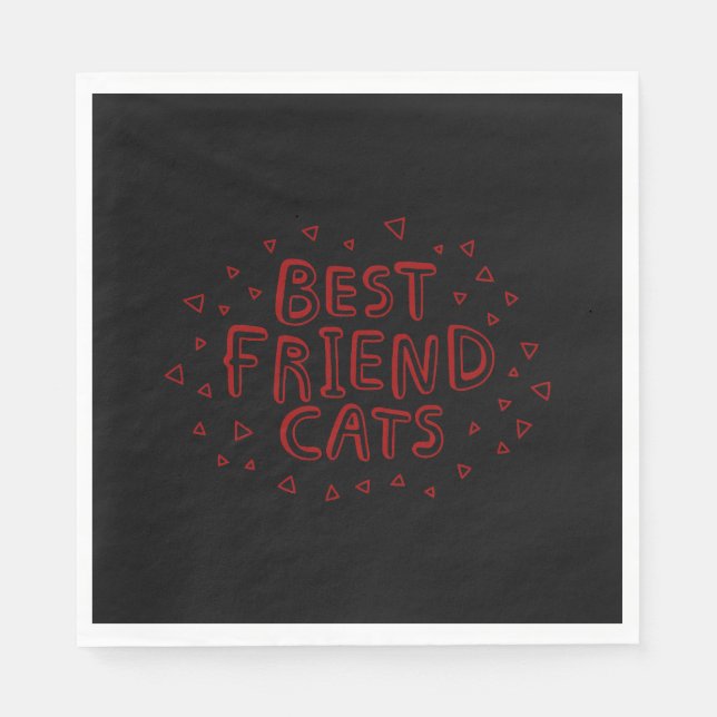 Guardanapo De Papel Gatos Melhores Amigos (Frente)