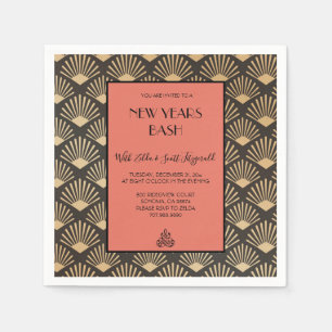 Guardanapo De Papel Gatsby Vintage Art Deco Véspera de ano novo