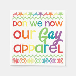 Guardanapo De Papel Gay Natal Engraçado LGBT Don We Now Our Gay Appare