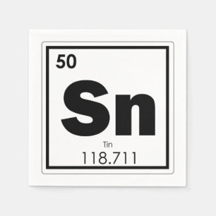 Guardanapo De Papel Geek da fórmula da química do símbolo do elemen