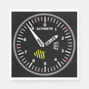 Guardanapo De Papel Geek de Aviação do Piloto Altimetro