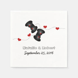 Guardanapo De Papel Geeky Gamers Papel de Casamento Napkins Dark