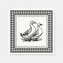 Guardanapo De Papel Geese Gingham
