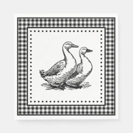 Guardanapo De Papel Geese Gingham