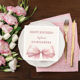 Guardanapo De Papel Gelado-de-arco, cor-de-rosa, Quinceanera