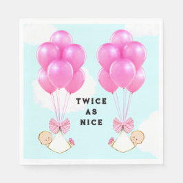 Guardanapo De Papel Gêmeas chás de fraldas