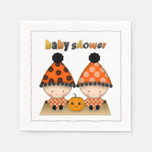 Guardanapo De Papel Gêmeos Outono Halloween Chá de Bebê