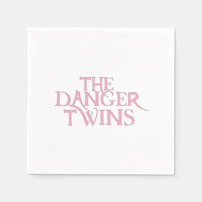 Guardanapo De Papel Gêmeos Perigosos: Algodão Doce (rosa claro) (Frente)