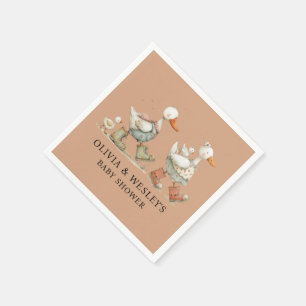Guardanapo De Papel Gêmeos Silly Goose Bebês Chás de Bebê