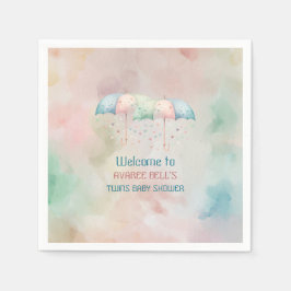 Guardanapo De Papel Gemido Garoto e Guarda-chuva Chá