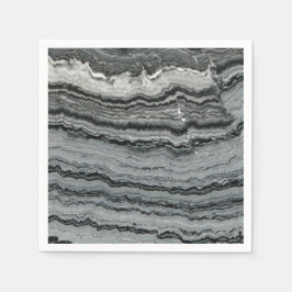 Guardanapo De Papel Gemstone Black White Gagate Marble